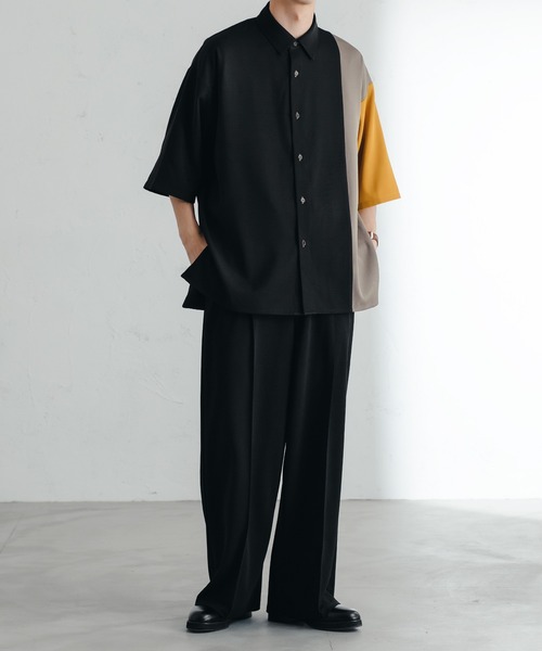 epnok（エプノック）の「アシンメトリールーズシャツ（シャツ/ブラウス・メンズ・ブラック/オフホワイト/ブルー・SMALL/MEDIUM/LARGE）」の20枚目の写真