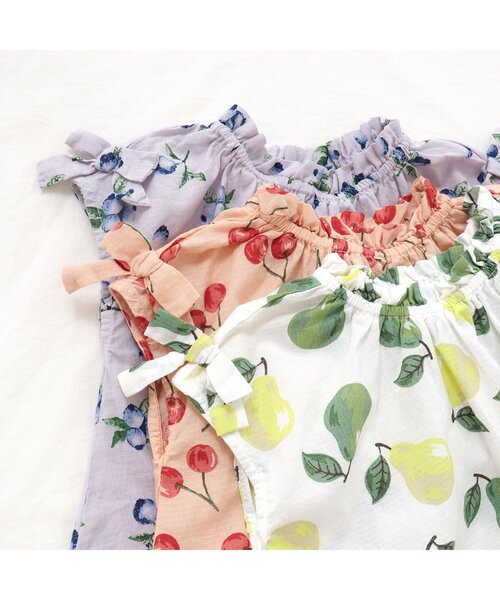 apres les cours（アプレレクール）の「3柄フルーツチュニック（チュニック・キッズ・オレンジ/アイボリー/ラベンダー・90/100/110/120/80/130/140）」の4枚目の写真