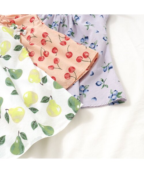 apres les cours（アプレレクール）の「3柄フルーツチュニック（チュニック・キッズ・オレンジ/アイボリー/ラベンダー・90/100/110/120/80/130/140）」の6枚目の写真