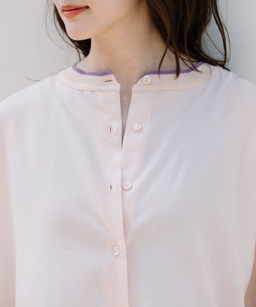 Munich(ミューニック)の「セルロースコットンドレープローンリブブラウス(シャツ/ブラウス・レディース・ホワイト/ブラック/ピンク・FREE)」の11枚目の写真