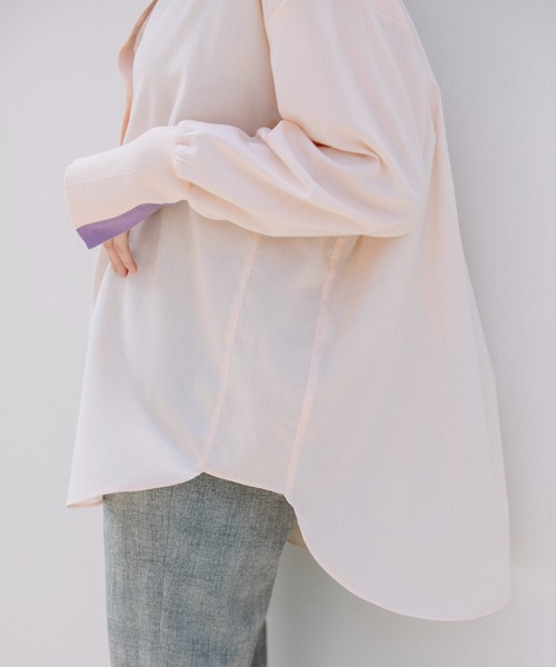 Munich(ミューニック)の「セルロースコットンドレープローンリブブラウス(シャツ/ブラウス・レディース・ホワイト/ブラック/ピンク・FREE)」の14枚目の写真
