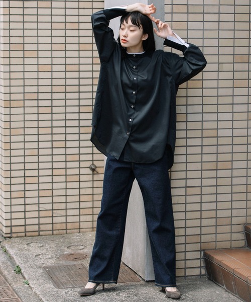 Munich(ミューニック)の「セルロースコットンドレープローンリブブラウス(シャツ/ブラウス・レディース・ホワイト/ブラック/ピンク・FREE)」の15枚目の写真