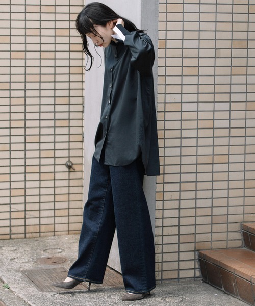 Munich(ミューニック)の「セルロースコットンドレープローンリブブラウス(シャツ/ブラウス・レディース・ホワイト/ブラック/ピンク・FREE)」の16枚目の写真