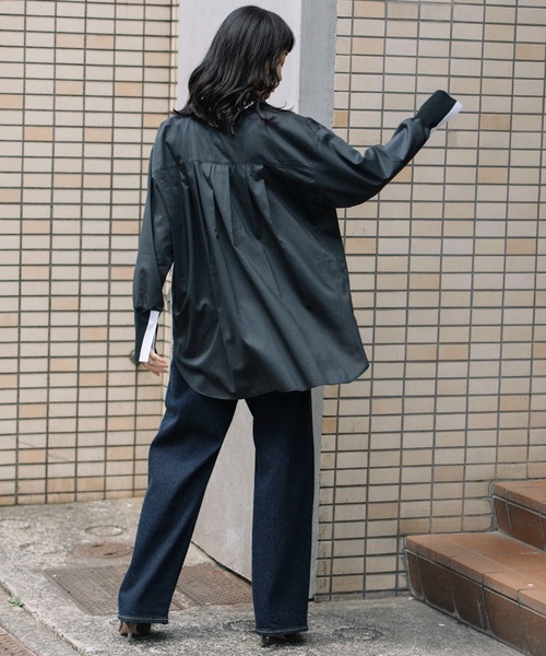 Munich(ミューニック)の「セルロースコットンドレープローンリブブラウス(シャツ/ブラウス・レディース・ホワイト/ブラック/ピンク・FREE)」の17枚目の写真