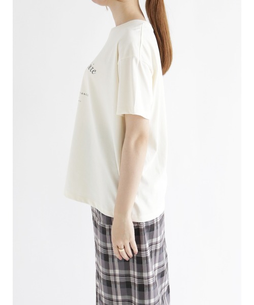 Te chichi（テチチ）の「カレッジロゴTシャツ（Tシャツ/カットソー・レディース・ホワイト/オフホワイト/チャコール・ﾌﾘ-）」の8枚目の写真