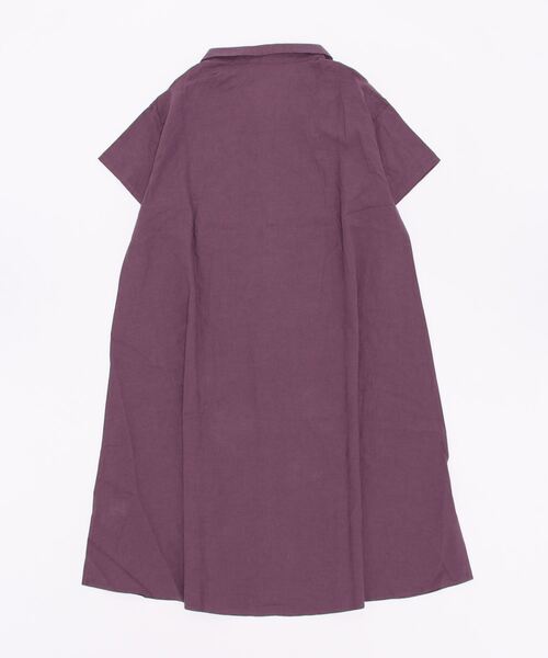 Samansa Mos2（サマンサ モスモス）の「【クールコットン】柄アソートシャツワンピース（シャツワンピース・レディース・ベージュ/パープル/オフホワイト/ブルー/グリーン/チャコール・ﾌﾘ-）」の7枚目の写真