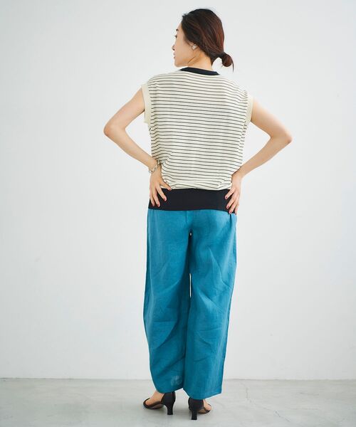 le.coeur blanc（ルクールブラン）の「フレンチスリーブニットカーディガン（カーディガン/ボレロ・レディース・ブラック/グリーン/マスタード/アイボリー/ホワイト系その他2・38）」の9枚目の写真