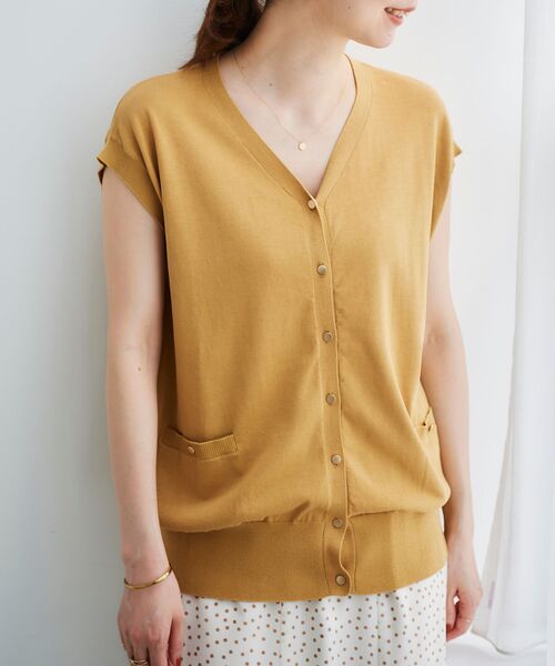 le.coeur blanc（ルクールブラン）の「フレンチスリーブニットカーディガン（カーディガン/ボレロ・レディース・ブラック/グリーン/マスタード/アイボリー/ホワイト系その他2・38）」の16枚目の写真