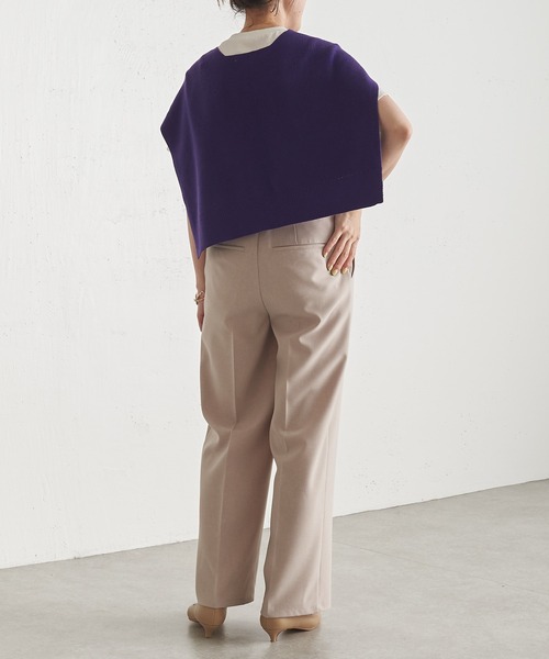 PAPILLONNER（パピヨネ）の「スタイリングにプラス1/カーディガン風ストール/PAPILLONNER/パピヨネ（ストール/ショール・レディース・ベージュ/パープル/ネイビー・FREE）」の22枚目の写真