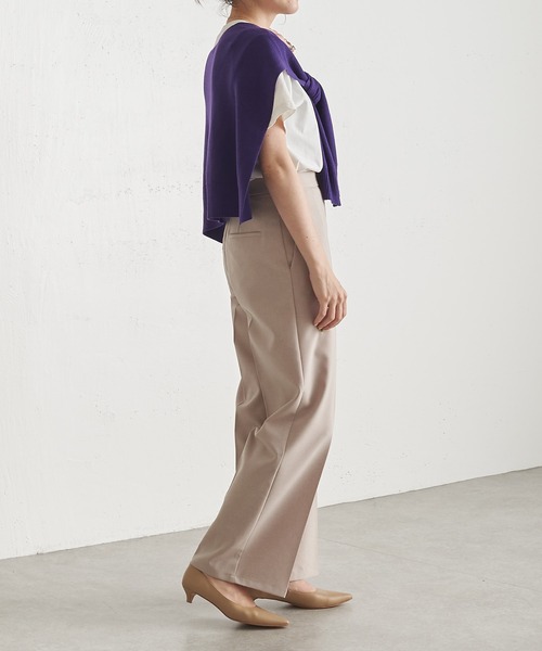 PAPILLONNER（パピヨネ）の「スタイリングにプラス1/カーディガン風ストール/PAPILLONNER/パピヨネ（ストール/ショール・レディース・ベージュ/パープル/ネイビー・FREE）」の16枚目の写真