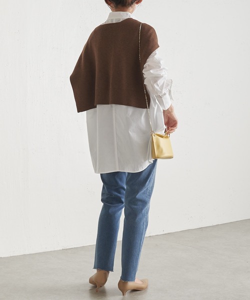 PAPILLONNER（パピヨネ）の「スタイリングにプラス1/カーディガン風ストール/PAPILLONNER/パピヨネ（ストール/ショール・レディース・ベージュ/パープル/ネイビー・FREE）」の17枚目の写真