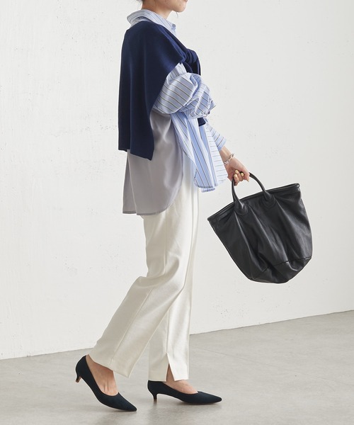 PAPILLONNER（パピヨネ）の「スタイリングにプラス1/カーディガン風ストール/PAPILLONNER/パピヨネ（ストール/ショール・レディース・ベージュ/パープル/ネイビー・FREE）」の18枚目の写真