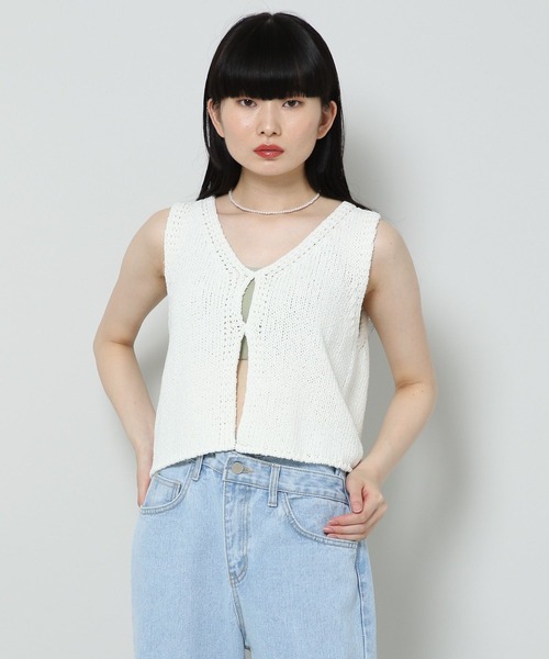 ALAND（エーランド）の「3.3 Field Trip／33 V-NECK VEST 2124449（ベスト・レディース・アイボリー/イエロー・FREE）」の8枚目の写真