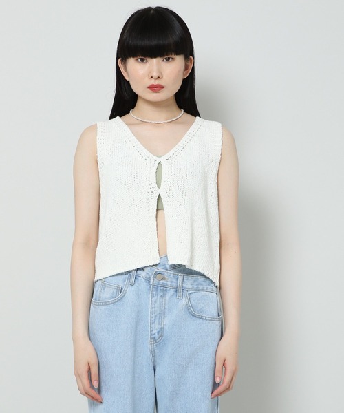 ALAND（エーランド）の「3.3 Field Trip／33 V-NECK VEST 2124449（ベスト・レディース・アイボリー/イエロー・FREE）」の9枚目の写真