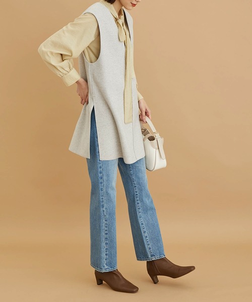 ROPE' PICNIC(ロペピクニック)の「ソフトストレッチセットバックヒールショートブーツ(ブーツ・レディース・ブラック/ブラウン/ホワイト系その他/キナリ・22.5cm/23.0cm/23.5cm/24.0cm/24.5cm/25.0cm)」の9枚目の写真