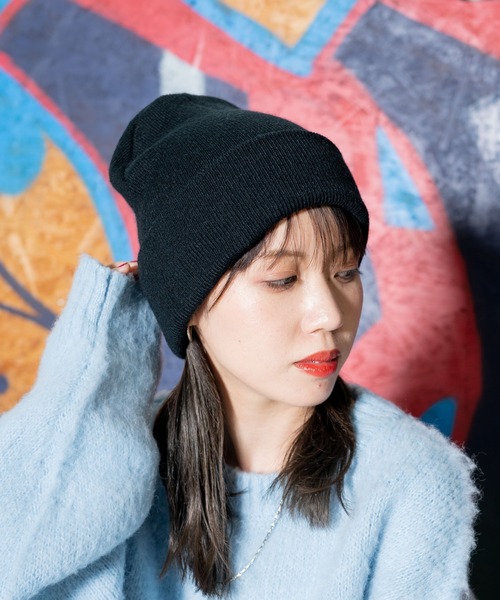 WEGO（ウィゴー）の「WEGO/カラービーニー（ニットキャップ/ビーニー・メンズ・ホワイト/ブラック・FREE）」の3枚目の写真