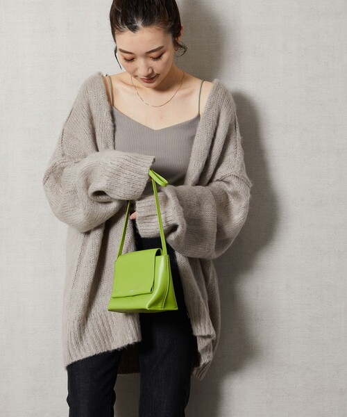 FREAK'S STORE（フリークスストア）の「【限定展開】深Vネックシャギー2WAYニットカーディガン（カーディガン/ボレロ・レディース・オレンジ/ベージュ/ピンク/グレー/グリーン/パープル/ブルー/ブラック・ﾌﾘ-）」の14枚目の写真