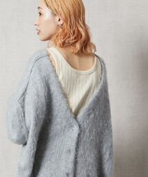 FREAK'S STORE（フリークスストア）の「【限定展開】深Vネックシャギー2WAYニットカーディガン（カーディガン/ボレロ・グレー系）」