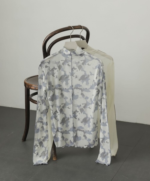 SENSE OF PLACE by URBAN RESEARCH（センスオブプレイスバイアーバンリサーチ）の「シアーハイネックトップ（Tシャツ/カットソー・レディース・アイボリー/ブラウン系その他/パープル系その他/ブラウン・ONE）」の4枚目の写真