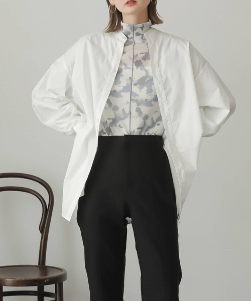 SENSE OF PLACE by URBAN RESEARCH（センスオブプレイスバイアーバンリサーチ）の「シアーハイネックトップ（Tシャツ/カットソー・レディース・アイボリー/ブラウン系その他/パープル系その他/ブラウン・ONE）」の8枚目の写真