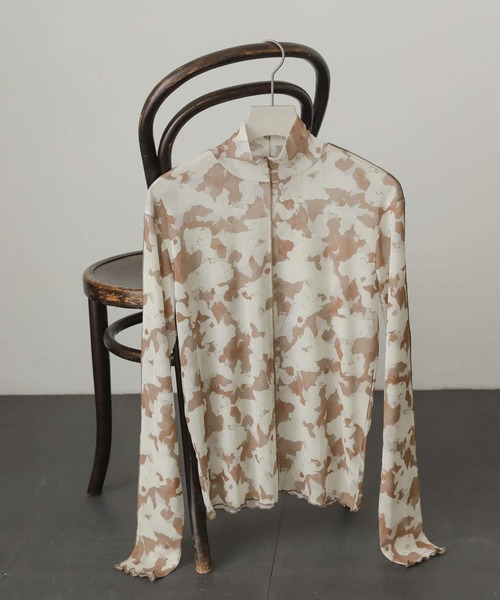 SENSE OF PLACE by URBAN RESEARCH（センスオブプレイスバイアーバンリサーチ）の「シアーハイネックトップ（Tシャツ/カットソー・レディース・アイボリー/ブラウン系その他/パープル系その他/ブラウン・ONE）」の10枚目の写真