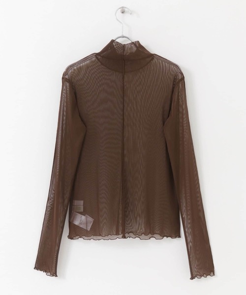 SENSE OF PLACE by URBAN RESEARCH（センスオブプレイスバイアーバンリサーチ）の「シアーハイネックトップ（Tシャツ/カットソー・レディース・アイボリー/ブラウン系その他/パープル系その他/ブラウン・ONE）」の15枚目の写真