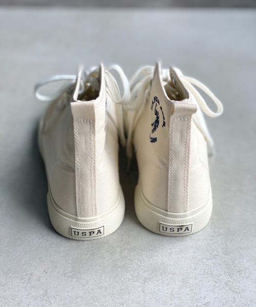 U.S. POLO ASSN.（ユーエスポロアッスン）の「1ポイントロゴ刺繍ハイカットスニーカー LADYS レディース（スニーカー・レディース・ブラック/ベージュ/オフホワイト・SMALL/MEDIUM/LARGE）」の13枚目の写真