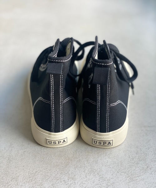 U.S. POLO ASSN.（ユーエスポロアッスン）の「1ポイントロゴ刺繍ハイカットスニーカー LADYS レディース（スニーカー・レディース・ブラック/ベージュ/オフホワイト・SMALL/MEDIUM/LARGE）」の8枚目の写真