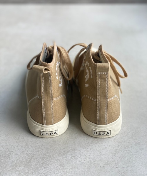 U.S. POLO ASSN.（ユーエスポロアッスン）の「1ポイントロゴ刺繍ハイカットスニーカー LADYS レディース（スニーカー・レディース・ブラック/ベージュ/オフホワイト・SMALL/MEDIUM/LARGE）」の18枚目の写真