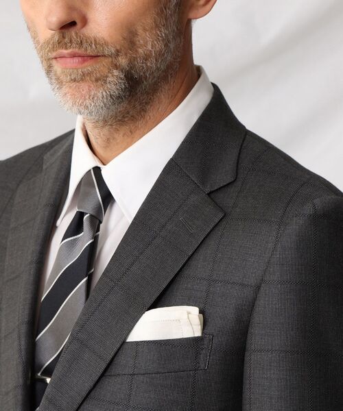 TAKEO KIKUCHI（タケオキクチ）の「◆【DORMEUIL】バーズアイ ウインドウペン スーツ（スーツセット・メンズ・グレー系その他2/ネイビー系1・02/03/04）」の8枚目の写真