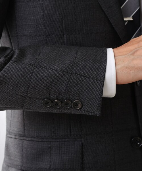 TAKEO KIKUCHI（タケオキクチ）の「◆【DORMEUIL】バーズアイ ウインドウペン スーツ（スーツセット・メンズ・グレー系その他2/ネイビー系1・02/03/04）」の10枚目の写真