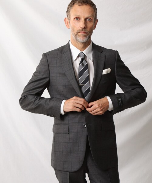 TAKEO KIKUCHI（タケオキクチ）の「◆【DORMEUIL】バーズアイ ウインドウペン スーツ（スーツセット・メンズ・グレー系その他2/ネイビー系1・02/03/04）」の17枚目の写真
