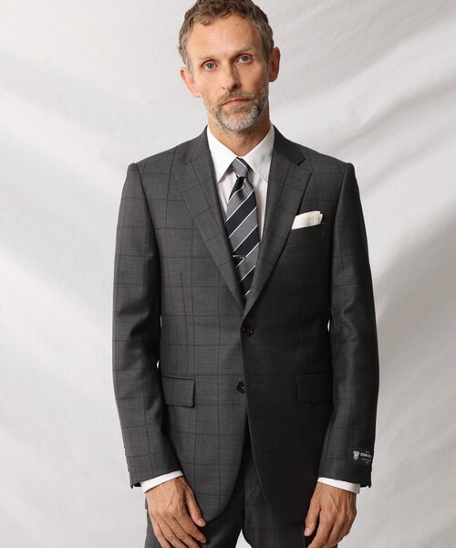 TAKEO KIKUCHI（タケオキクチ）の「◆【DORMEUIL】バーズアイ ウインドウペン スーツ（スーツセット・メンズ・グレー系その他2/ネイビー系1・02/03/04）」の18枚目の写真
