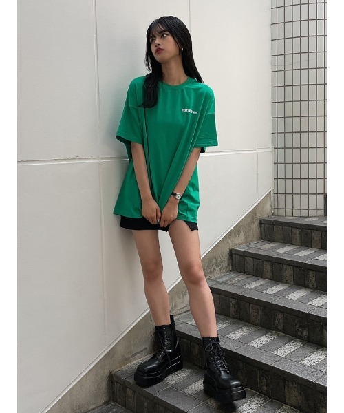ENVYM(アンビー)の「ロゴBIGTS(Tシャツ/カットソー・レディース・ホワイト/ブルー/グリーン・FREE)」の7枚目の写真