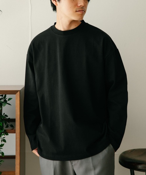 ITEMS URBANRESEARCH（アイテムズ アーバンリサーチ）の「度詰天竺オーバーサイズロングスリーブカットソー（Tシャツ/カットソー・メンズ・オフホワイト/ブラック/ネイビー・MEDIUM/LARGE）」の8枚目の写真