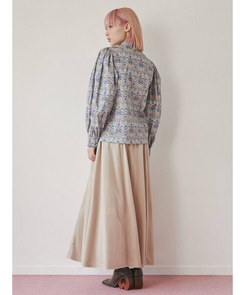 merry jenny（メリージェニー）の「ハイウエストベロアロングスカート（スカート・レディース・ボルドー/アイボリー/ブラック・FREE）」の11枚目の写真