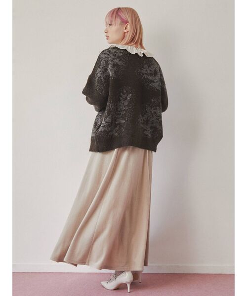 merry jenny（メリージェニー）の「ハイウエストベロアロングスカート（スカート・レディース・ボルドー/アイボリー/ブラック・FREE）」の22枚目の写真