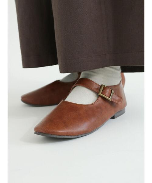 Samansa Mos2（サマンサ モスモス）の「ワンストラップシューズ（パンプス・レディース・ブラウン/キャメル・MEDIUM/LARGE）」の4枚目の写真
