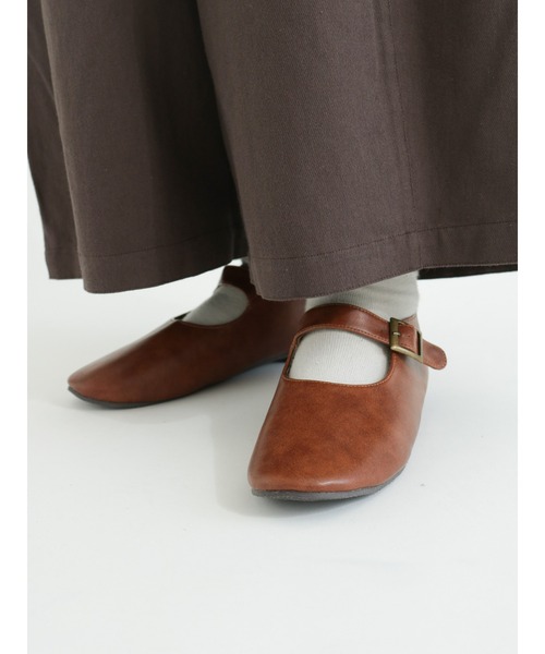 Samansa Mos2（サマンサ モスモス）の「ワンストラップシューズ（パンプス・レディース・ブラウン/キャメル・MEDIUM/LARGE）」の7枚目の写真