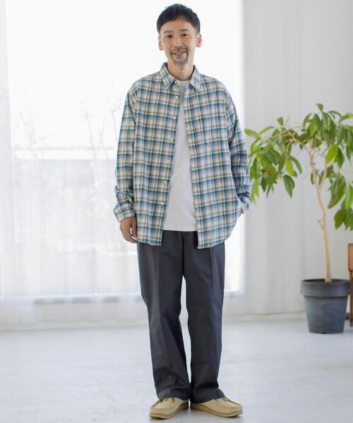 coen（コーエン）の「ビエラネルチェックレギュラーカラーシャツ（シャツ/ブラウス・メンズ・オフホワイト/コバルトブルー/レッド/イエロー/ネイビー/ブラウン・MEDIUM/SMALL/LARGE/X-LARGE）」の10枚目の写真