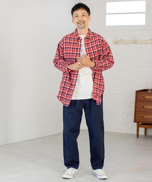 coen（コーエン）の「ビエラネルチェックレギュラーカラーシャツ（シャツ/ブラウス・メンズ・オフホワイト/コバルトブルー/レッド/イエロー/ネイビー/ブラウン・MEDIUM/SMALL/LARGE/X-LARGE）」の11枚目の写真