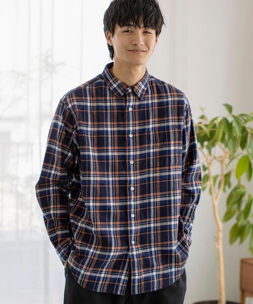 coen（コーエン）の「ビエラネルチェックレギュラーカラーシャツ（シャツ/ブラウス・メンズ・オフホワイト/コバルトブルー/レッド/イエロー/ネイビー/ブラウン・MEDIUM/SMALL/LARGE/X-LARGE）」の15枚目の写真