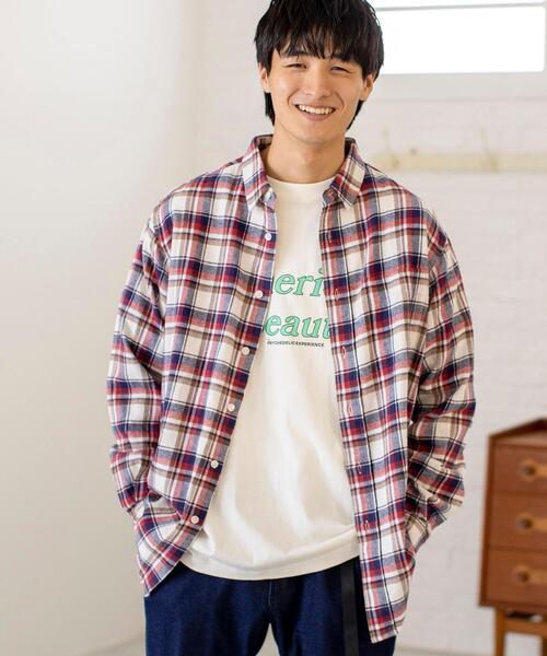 coen（コーエン）の「ビエラネルチェックレギュラーカラーシャツ（シャツ/ブラウス・メンズ・オフホワイト/コバルトブルー/レッド/イエロー/ネイビー/ブラウン・MEDIUM/SMALL/LARGE/X-LARGE）」の17枚目の写真