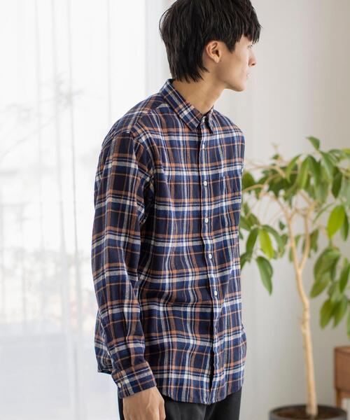 coen（コーエン）の「ビエラネルチェックレギュラーカラーシャツ（シャツ/ブラウス・メンズ・オフホワイト/コバルトブルー/レッド/イエロー/ネイビー/ブラウン・MEDIUM/SMALL/LARGE/X-LARGE）」の19枚目の写真