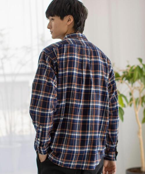 coen（コーエン）の「ビエラネルチェックレギュラーカラーシャツ（シャツ/ブラウス・メンズ・オフホワイト/コバルトブルー/レッド/イエロー/ネイビー/ブラウン・MEDIUM/SMALL/LARGE/X-LARGE）」の21枚目の写真