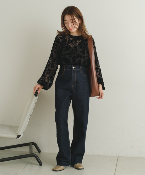 Kastane（カスタネ）の「【2022AWアイテム】ベロアオパールブラウス（シャツ/ブラウス・レディース・ブラック/ベージュ・FREE）」の18枚目の写真