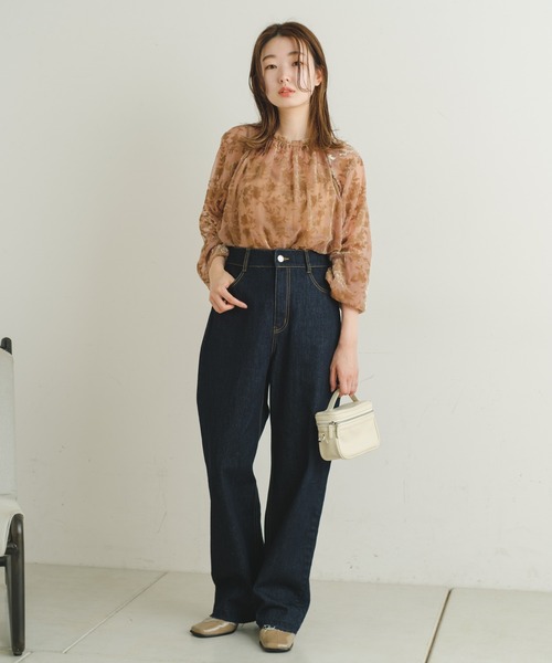 Kastane（カスタネ）の「【2022AWアイテム】ベロアオパールブラウス（シャツ/ブラウス・レディース・ブラック/ベージュ・FREE）」の6枚目の写真