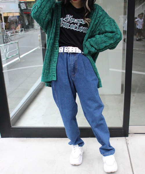 INGNI（イング）の「メランジケーブルVネックカーディガン（カーディガン/ボレロ・レディース・ブラック/グリーン/パープル・M）」の12枚目の写真