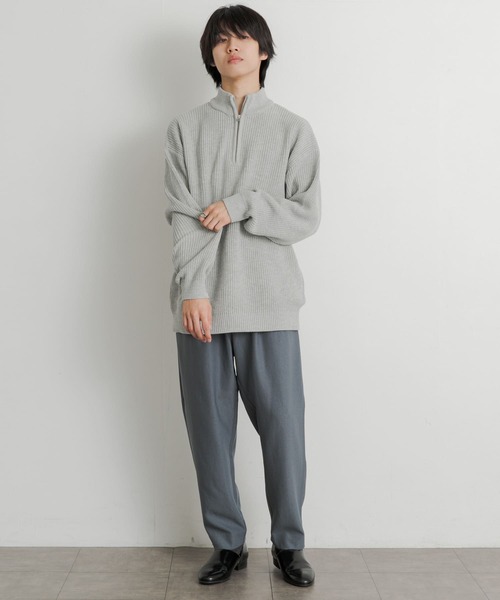 SENSE OF PLACE by URBAN RESEARCH（センスオブプレイスバイアーバンリサーチ）の「ウールライクダブルタックテーパードパンツ（スラックス・メンズ・ブラウン/ライトベージュ/ブラック/ミント/ボルドー/ブルー・LARGE/SMALL/MEDIUM）」の21枚目の写真