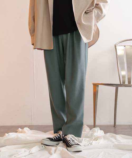 SENSE OF PLACE by URBAN RESEARCH(センスオブプレイスバイアーバンリサーチ)の「ウールライクダブルタックテーパードパンツ(スラックス・メンズ・ブラウン/ライトベージュ/ブラック/ミント/ボルドー/ブルー・LARGE/SMALL/MEDIUM)」の18枚目の写真